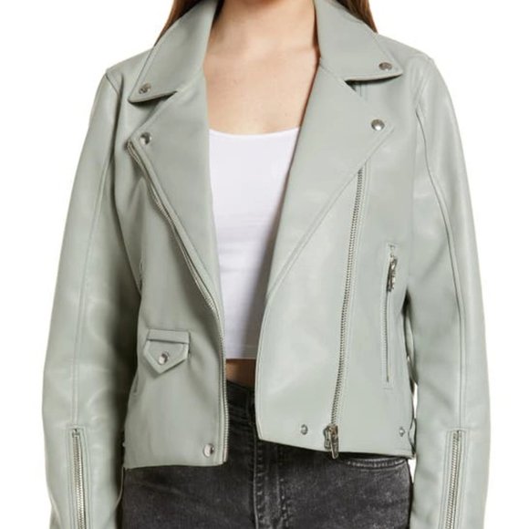 BLANKNYC Faux Leather Moto Jacket in Play Act - Picture 5 of 8